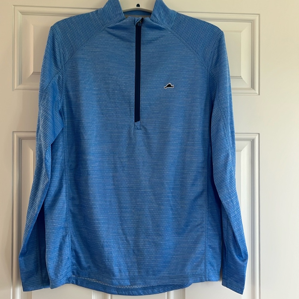 NWT Vineyard‎ Vines Blue Performance Sankaty Quarter-Zip Pullover, size S